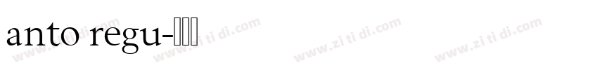anto regu字体转换